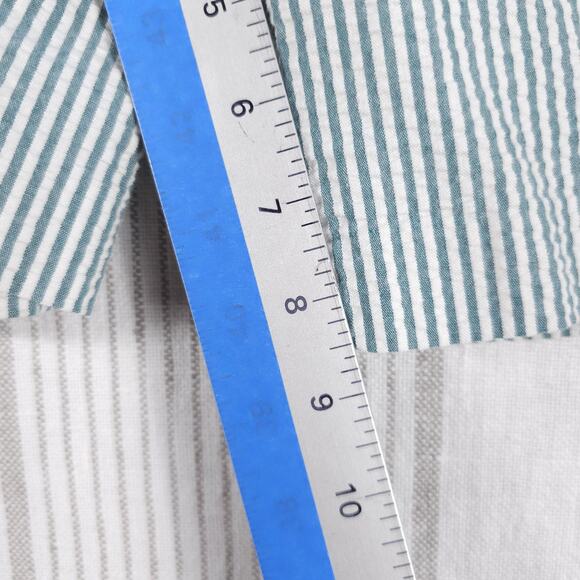 BERLE Shorts Mens 36 Seersucker Pleated Preppy Striped Yachtcore Country Club - Picture 11 of 11